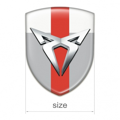 Seat Cupra Silicone Shield Gray White Print Red Band 