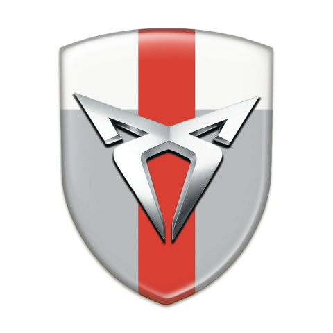 Seat Cupra Silicone Shield Gray White Print Red Band 