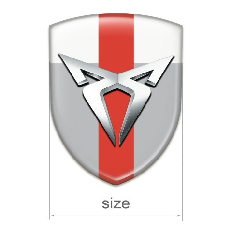 Seat Cupra Silicone Shield Gray White Print Red Band 