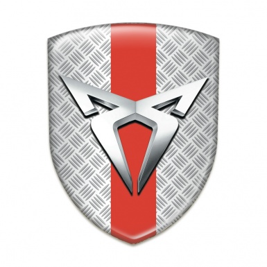 Seat Cupra Logo Emblem Mesh Effect with Red Band Style 