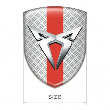 Seat Cupra Logo Emblem Mesh Effect with Red Band Style 