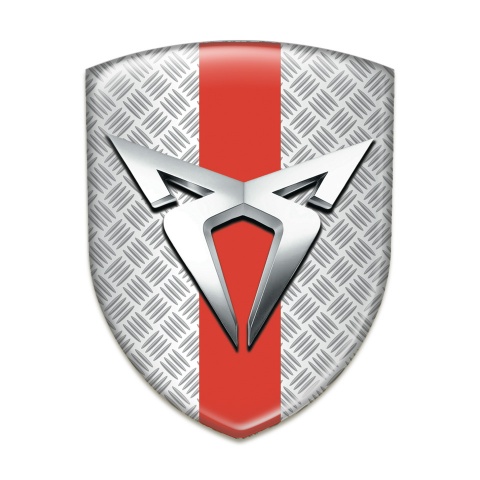 Seat Cupra Logo Emblem Mesh Effect with Red Band Style 