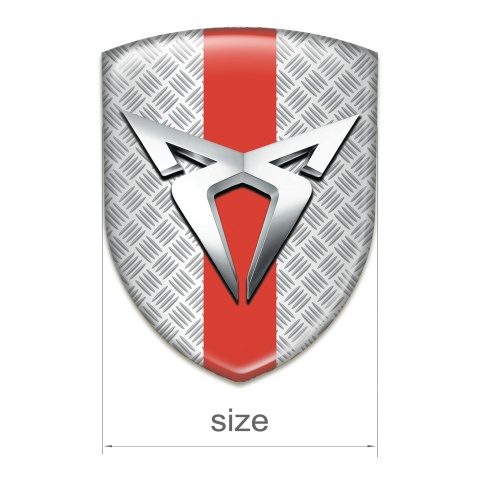Seat Cupra Logo Emblem Mesh Effect with Red Band Style 