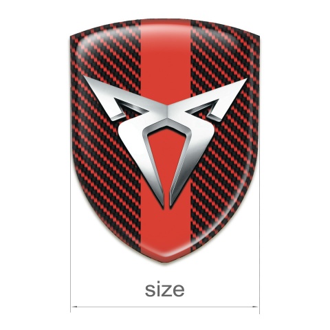 Seat Cupra Silicone Emblem Red carbon Print Red band Style 