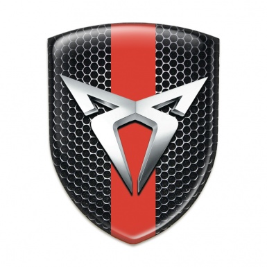 Seat Cupra Resin Sticker Perforated Steel print Red Band 