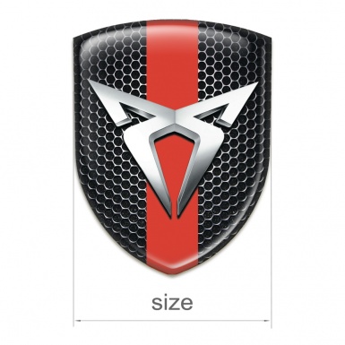 Seat Cupra Resin Sticker Perforated Steel print Red Band 