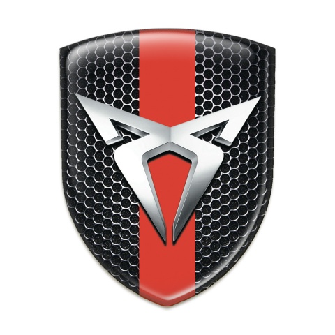 Seat Cupra Resin Sticker Perforated Steel print Red Band 