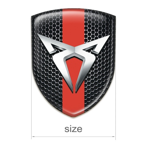 Seat Cupra Resin Sticker Perforated Steel print Red Band 