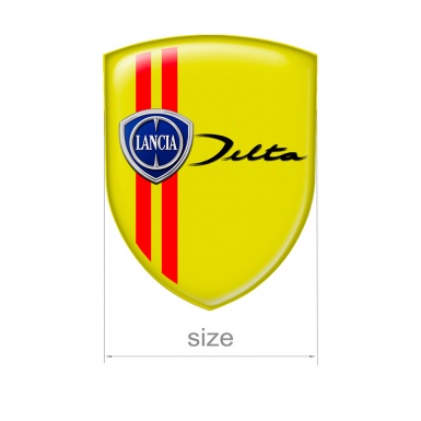 Lancia Shield Emblem Silicone Yellow Delta Edition