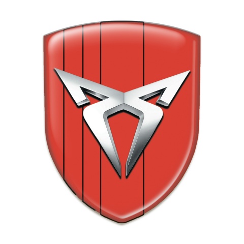 Seat Cupra Tuning Badge Red Decoration Silver Logo 