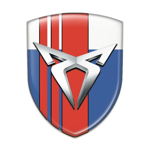 Seat Cupra Silicone Badge Blue White With Red tapes Type 