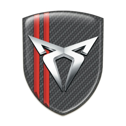 Seat Cupra Silicone Badge Carbon with Red lines Type 