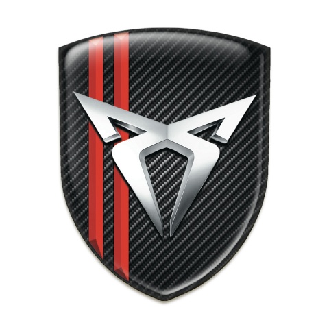 Seat Cupra Silicone Emblem Black Carbon and Red Lines Type 
