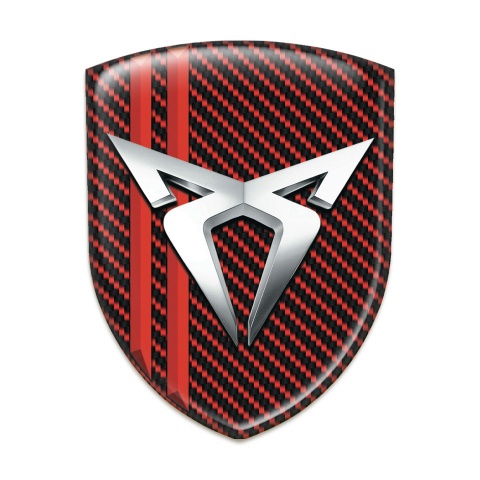 Seat Cupra Emblem Exterior Red Carbon with Red Lines Type 