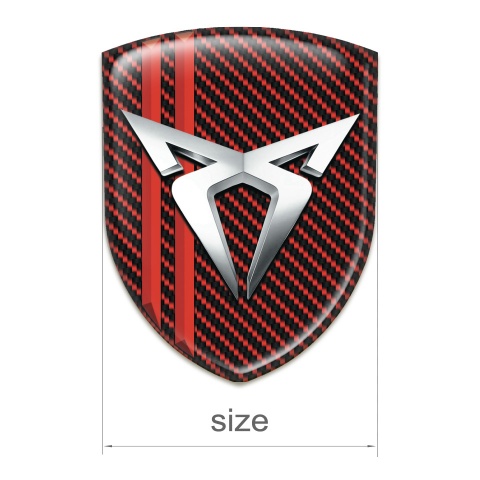 Seat Cupra Emblem Exterior Red Carbon with Red Lines Type 
