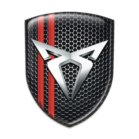 Seat Cupra Emblem Interior Perforated Steel with Red Lines Type 