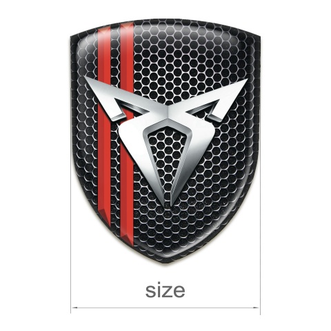 Seat Cupra Emblem Interior Perforated Steel with Red Lines Type 