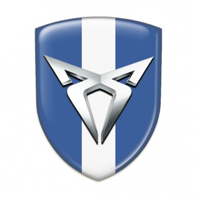Seat Cupra Car Interior Badge Blue with White Ribbon variant 