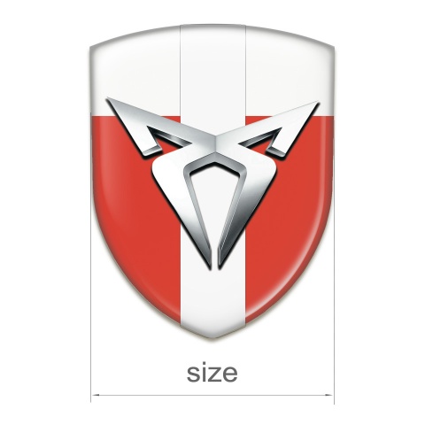 Seat Cupra Silicone Shield Red white with White Ribbon variant 