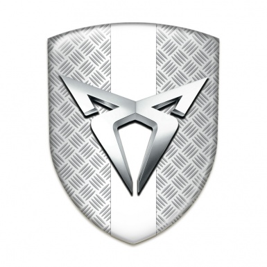 Seat Cupra Self Adhesive Emblem Logo Grid Effect with White Ribbon 
