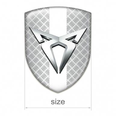 Seat Cupra Self Adhesive Emblem Logo Grid Effect with White Ribbon 