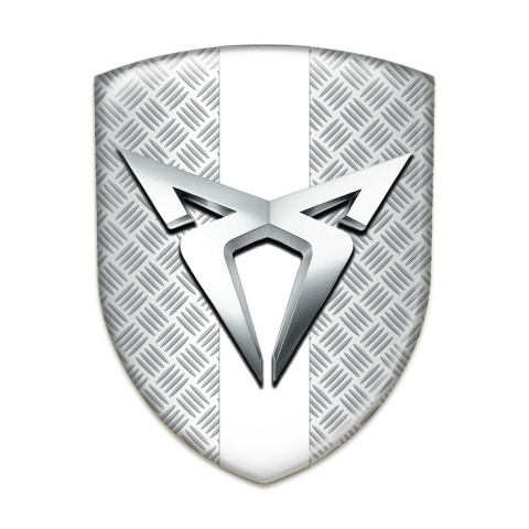 Seat Cupra Self Adhesive Emblem Logo Grid Effect with White Ribbon 