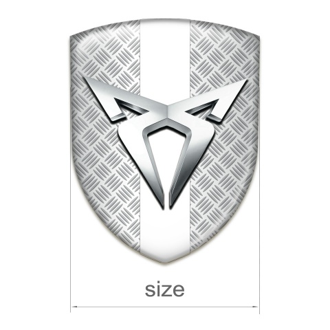 Seat Cupra Self Adhesive Emblem Logo Grid Effect with White Ribbon 