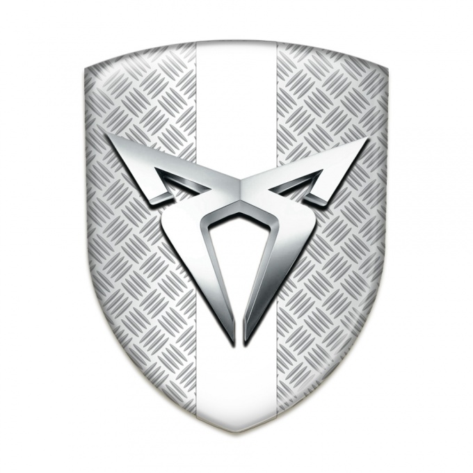 Seat Cupra Self Adhesive Emblem Logo Grid Effect with White Ribbon 