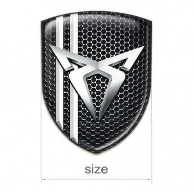 Seat Cupra Emblem Interior Perforated Steel With White Lines Style 