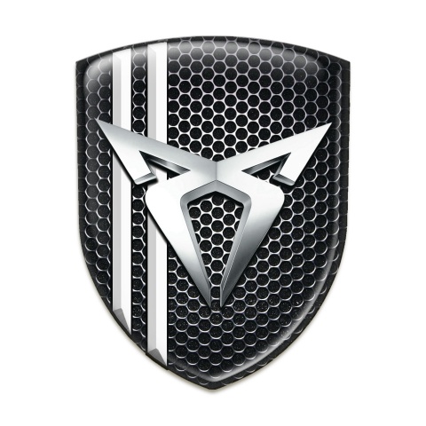 Seat Cupra Emblem Interior Perforated Steel With White Lines Style 