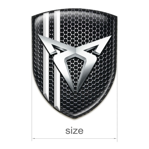 Seat Cupra Emblem Interior Perforated Steel With White Lines Style 