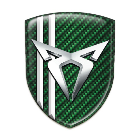 Seat Cupra Auto Emblem Green Carbon White Lines Style 