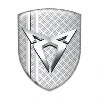 Seat Cupra Emblem Badge Logo Grid Effect with White Lines Style 