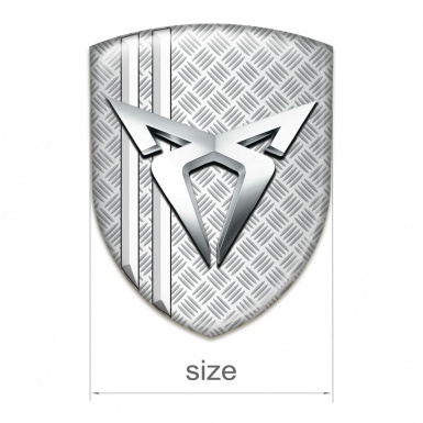 Seat Cupra Emblem Badge Logo Grid Effect with White Lines Style 
