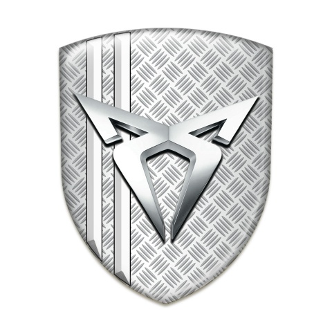 Seat Cupra Emblem Badge Logo Grid Effect with White Lines Style 