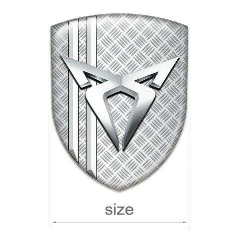 Seat Cupra Emblem Badge Logo Grid Effect with White Lines Style 