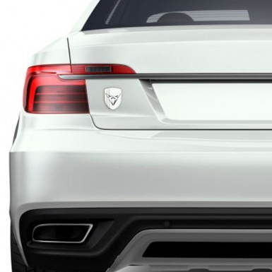Seat Cupra Emblem Exterior White Decoration with Silver Logo 