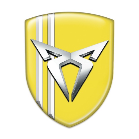 Seat Cupra Emblem Interior Yellow with White Lines Style 