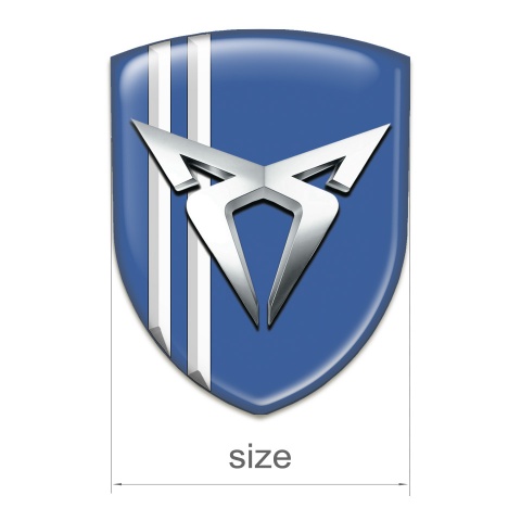 Seat Cupra Tuning Badge  Blue with White Lines style 