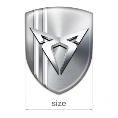 Seat Cupra Car Interior Badge Silver with White Lines Style 