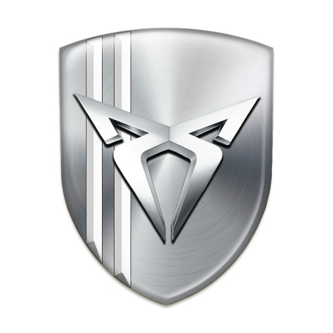 Seat Cupra Car Interior Badge Silver with White Lines Style 