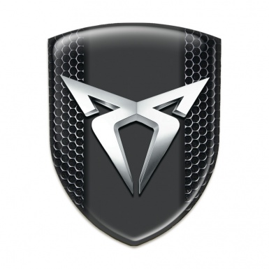 Seat Cupra Silicone Badge Perforated Steel Base Silver Logo Edition 