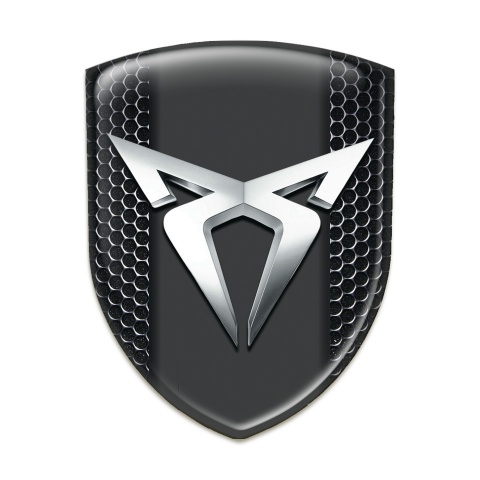 Seat Cupra Silicone Badge Perforated Steel Base Silver Logo Edition 
