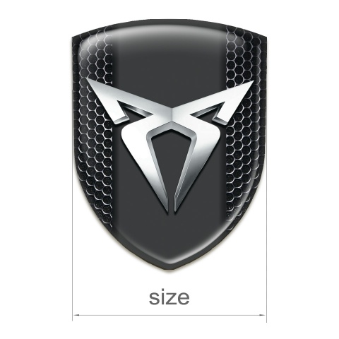 Seat Cupra Silicone Badge Perforated Steel Base Silver Logo Edition 