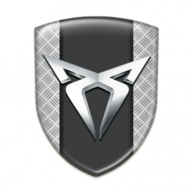 Seat Cupra Self Adhesive Emblem Logo Grid Effect Base Silver logo 