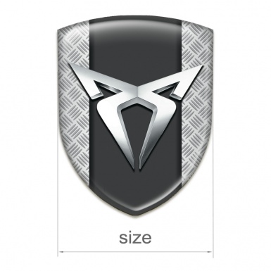 Seat Cupra Self Adhesive Emblem Logo Grid Effect Base Silver logo 