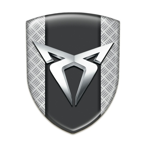 Seat Cupra Self Adhesive Emblem Logo Grid Effect Base Silver logo 