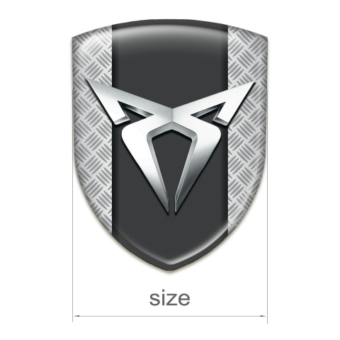 Seat Cupra Self Adhesive Emblem Logo Grid Effect Base Silver logo 