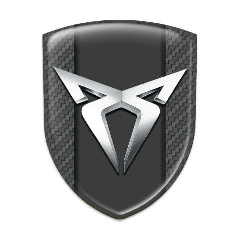 Seat Cupra Domed Emblem Carbon Base Silver Logo Edition 