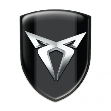 Seat Cupra Car Interior Badge Black Version with Silver Logo 